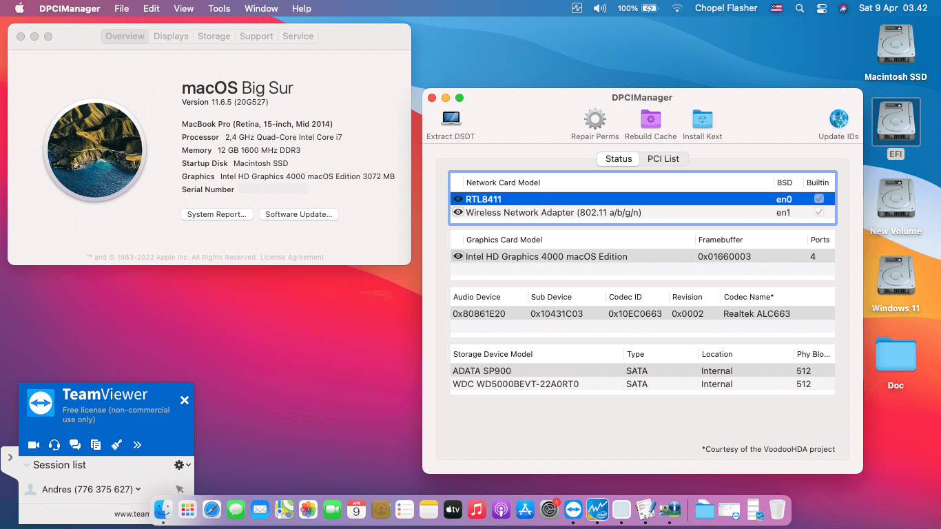 ASUS N46VZ V3095D [IvyBridge   Intel HD 4000 + PS2]   OpenCore 1